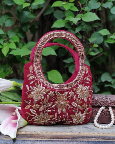 Zardozi embroidered Vintage Purse
