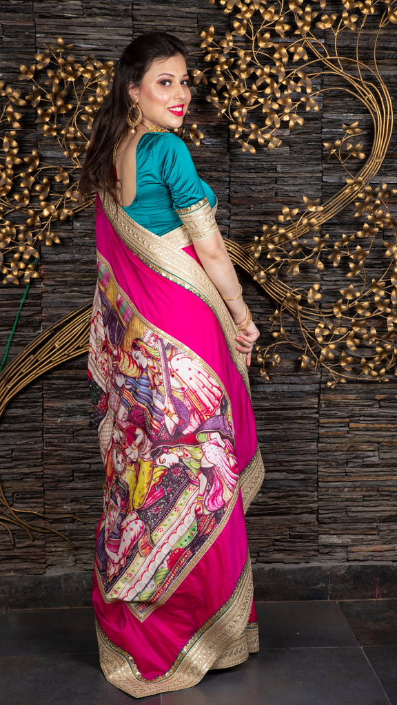 The Royal Grooming – Magenta Saree