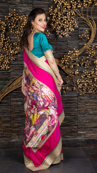 The Royal Grooming – Magenta Saree
