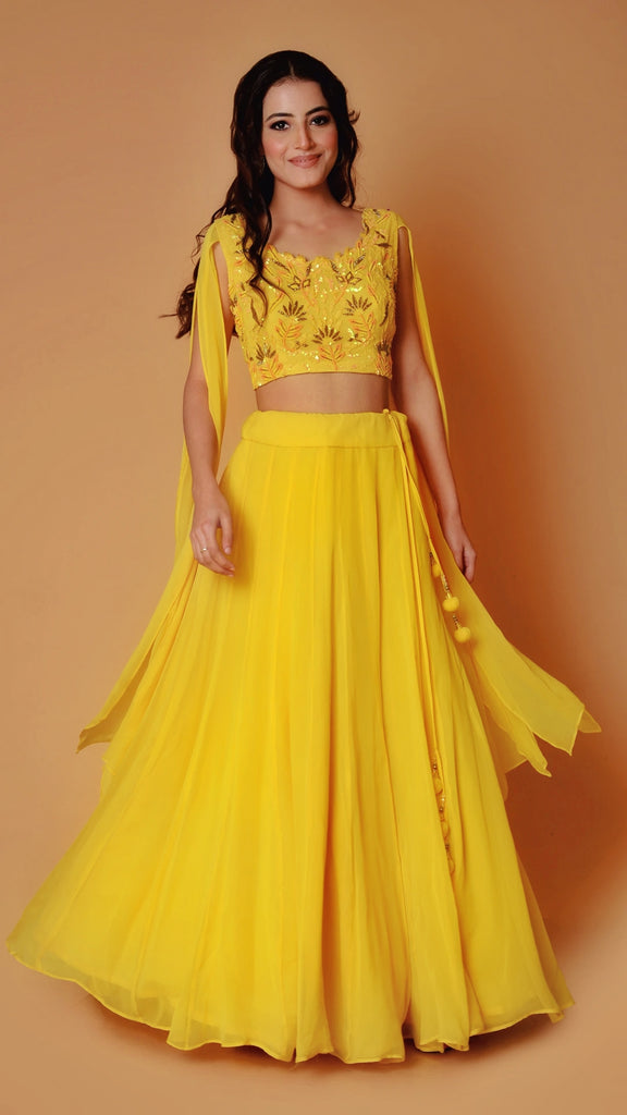 Yellow Sitara Lehenga