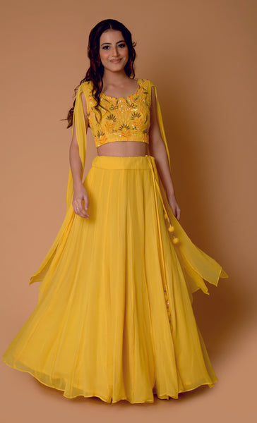 Yellow Sitara Lehenga