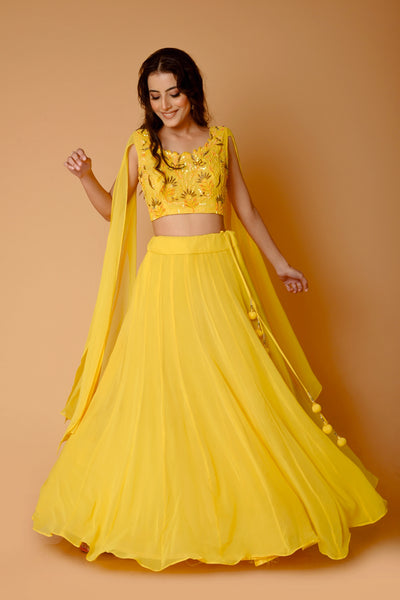 Yellow Sitara Lehenga