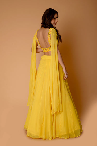 Yellow Sitara Lehenga