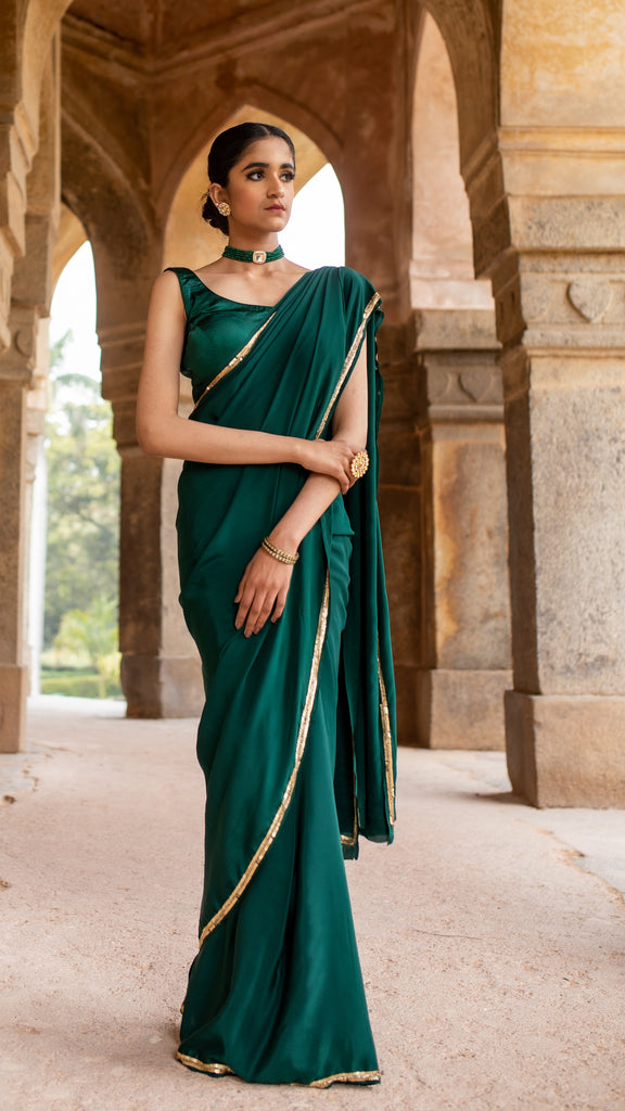 My Rang - Rain Forest Green Saree