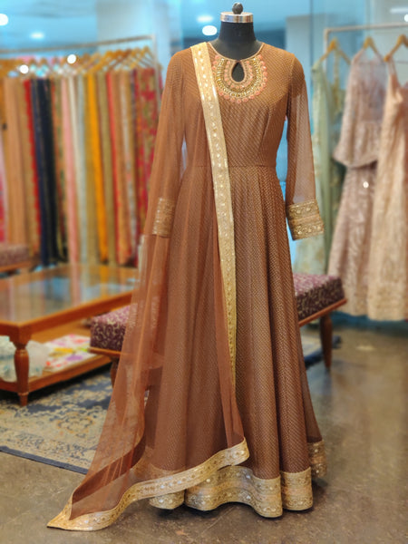 Brown Anarkali