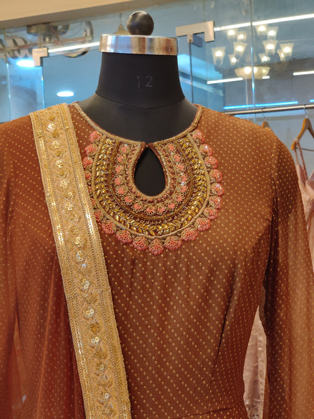 Brown Anarkali