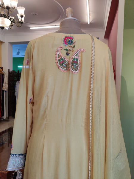 Pastel Yellow Sharara Suit