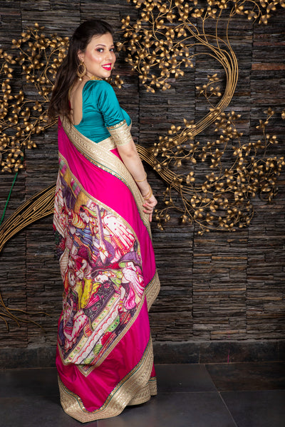 The Royal Grooming – Magenta Saree