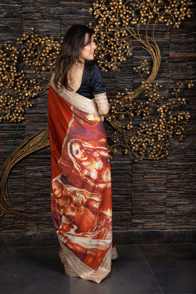 The Rajasthani Soiree - Deep Red Saree