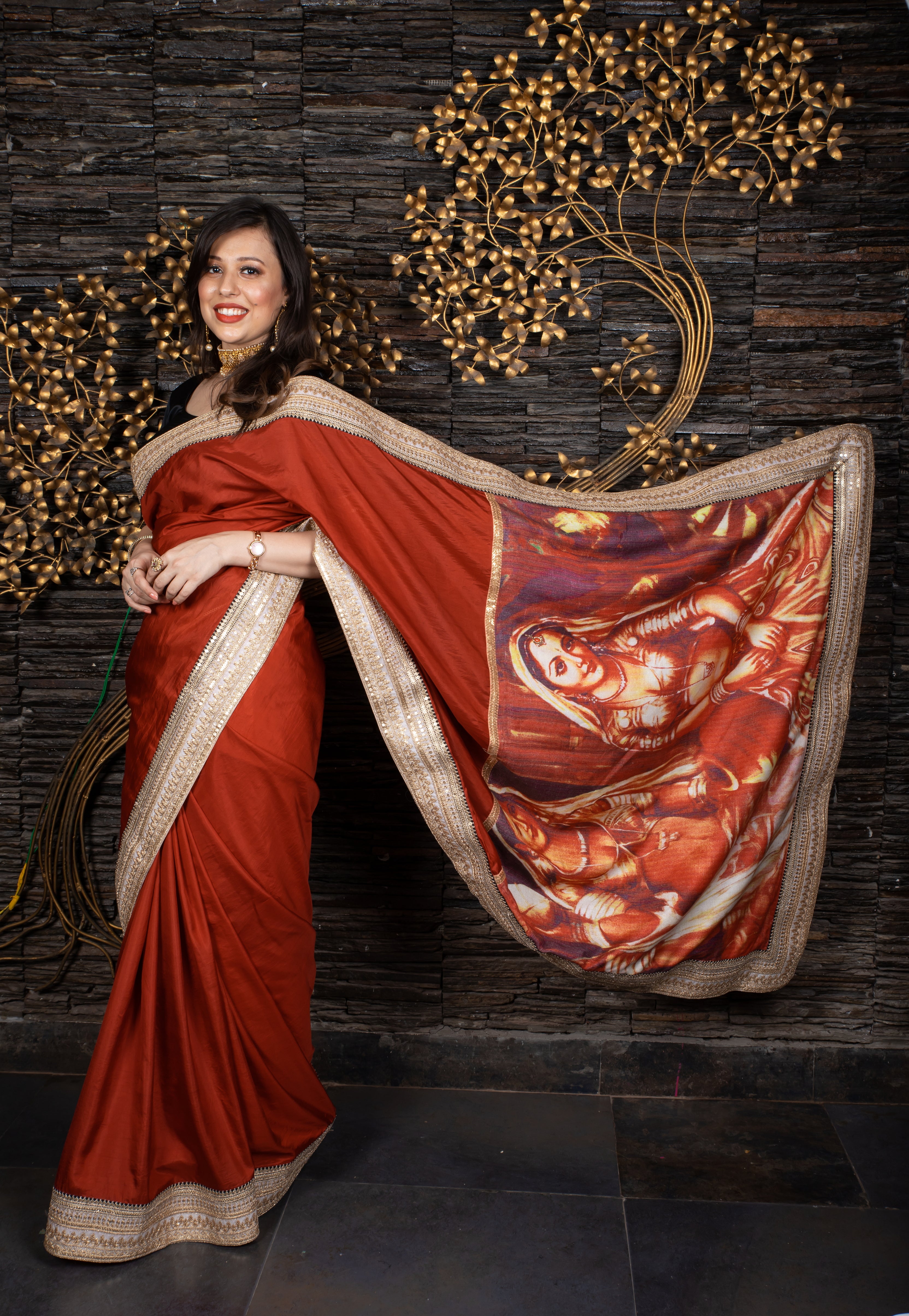 The Rajasthani Soiree - Deep Red Saree
