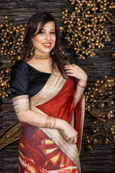 The Rajasthani Soiree - Deep Red Saree
