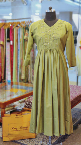 Olive Green Cinema Dress