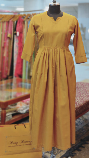 Ochre Yellow Cinema Dress