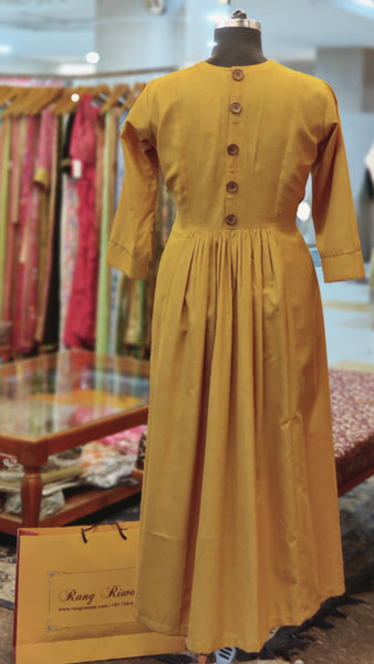 Ochre Yellow Cinema Dress