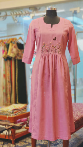 Salmon Pink Cinema Dress