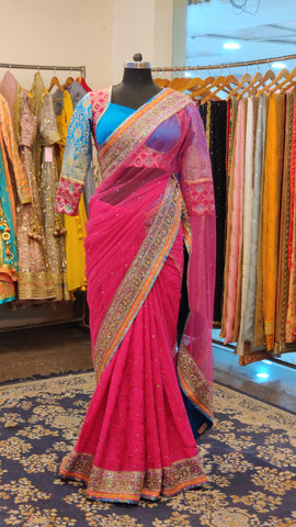 Rani Pink Saree