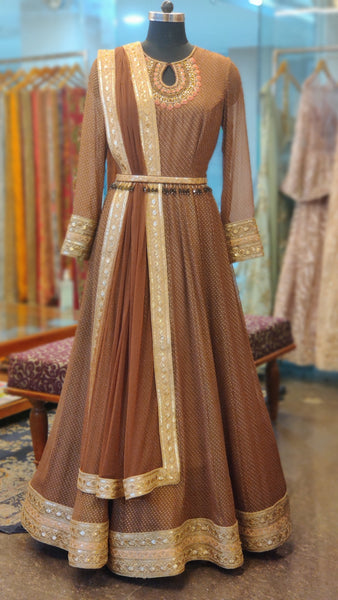 Brown Anarkali