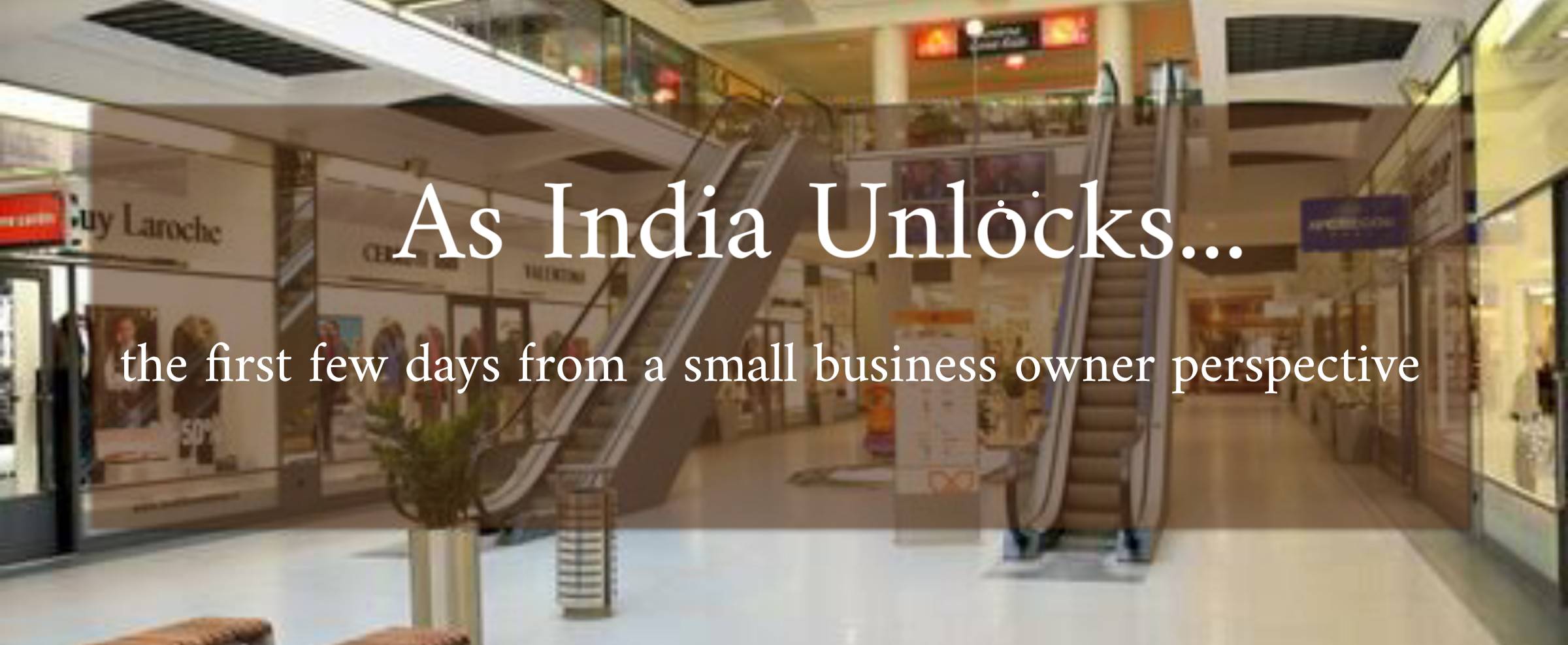 As India Unlocks...