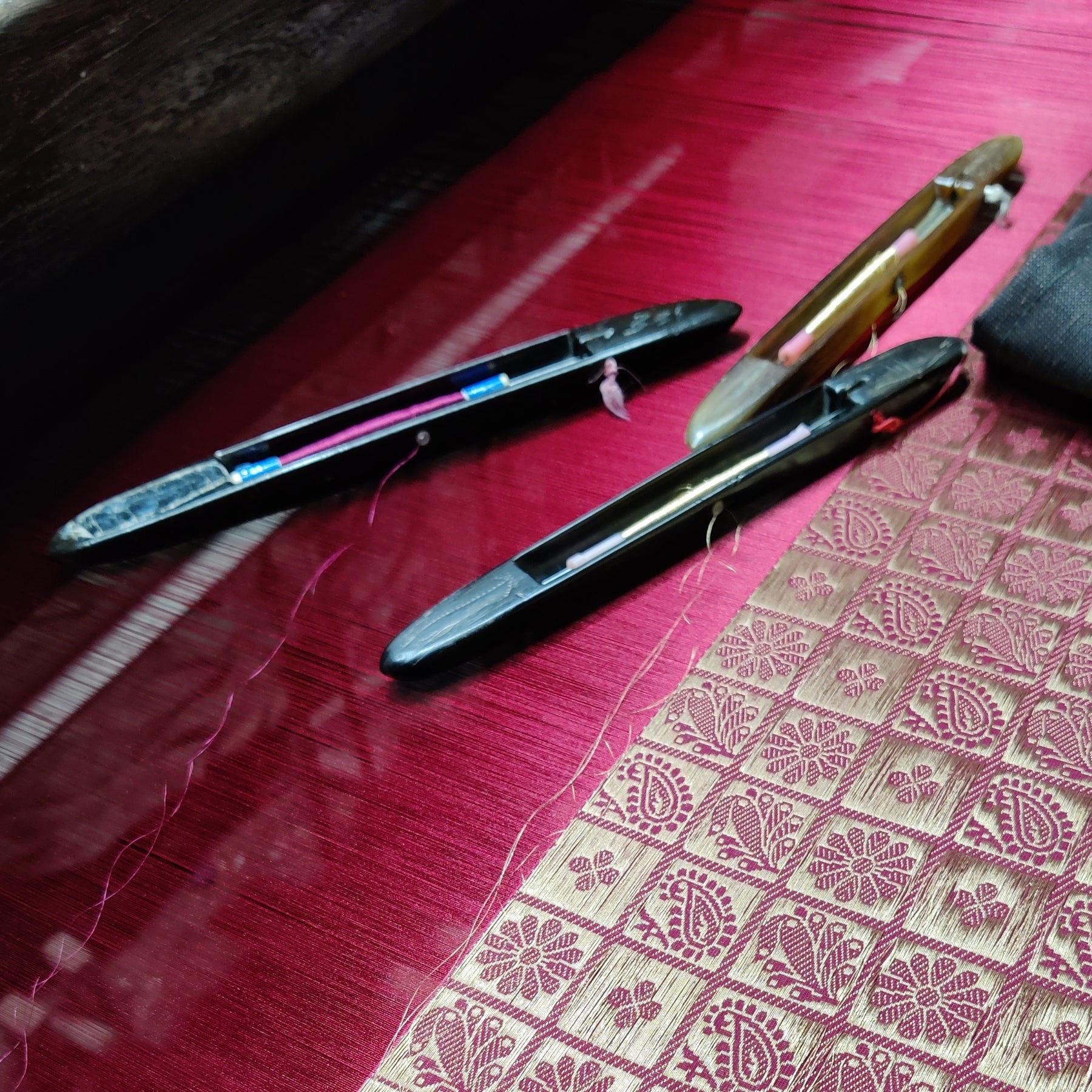 Handloom weaving of Banarasi Saree