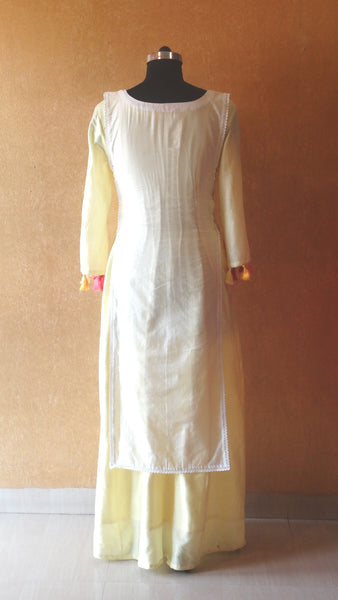 Dutch Girl Maxi - Hand Embroidered Chanderi Summer Dress