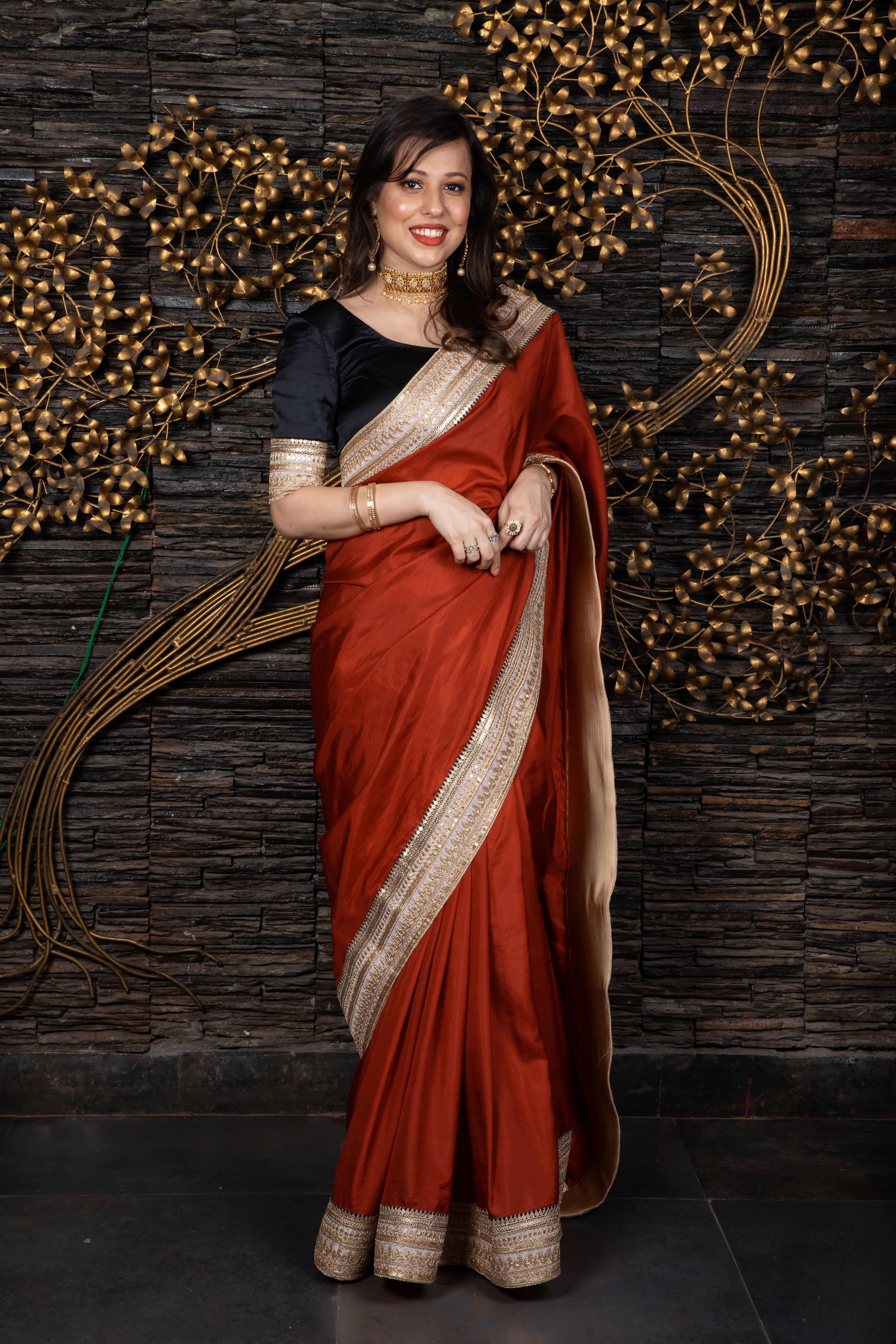 The Rajasthani Soiree - Deep Red Saree